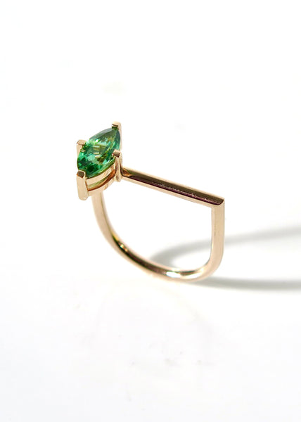 Annie ring with Prasiolite and Green Tourmalines